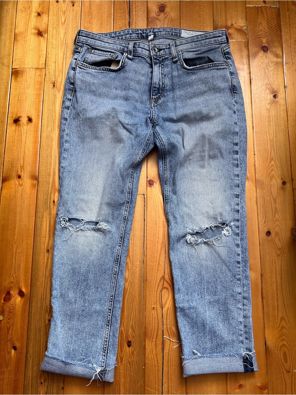 rag & bone Dre Low-Rise Slim Boyfriend Jeans